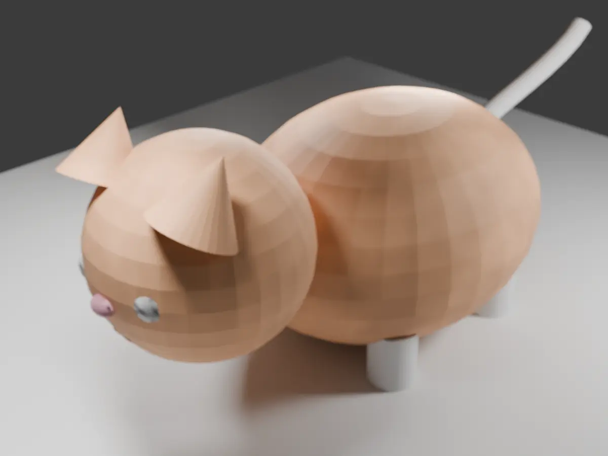 3D model of a cat