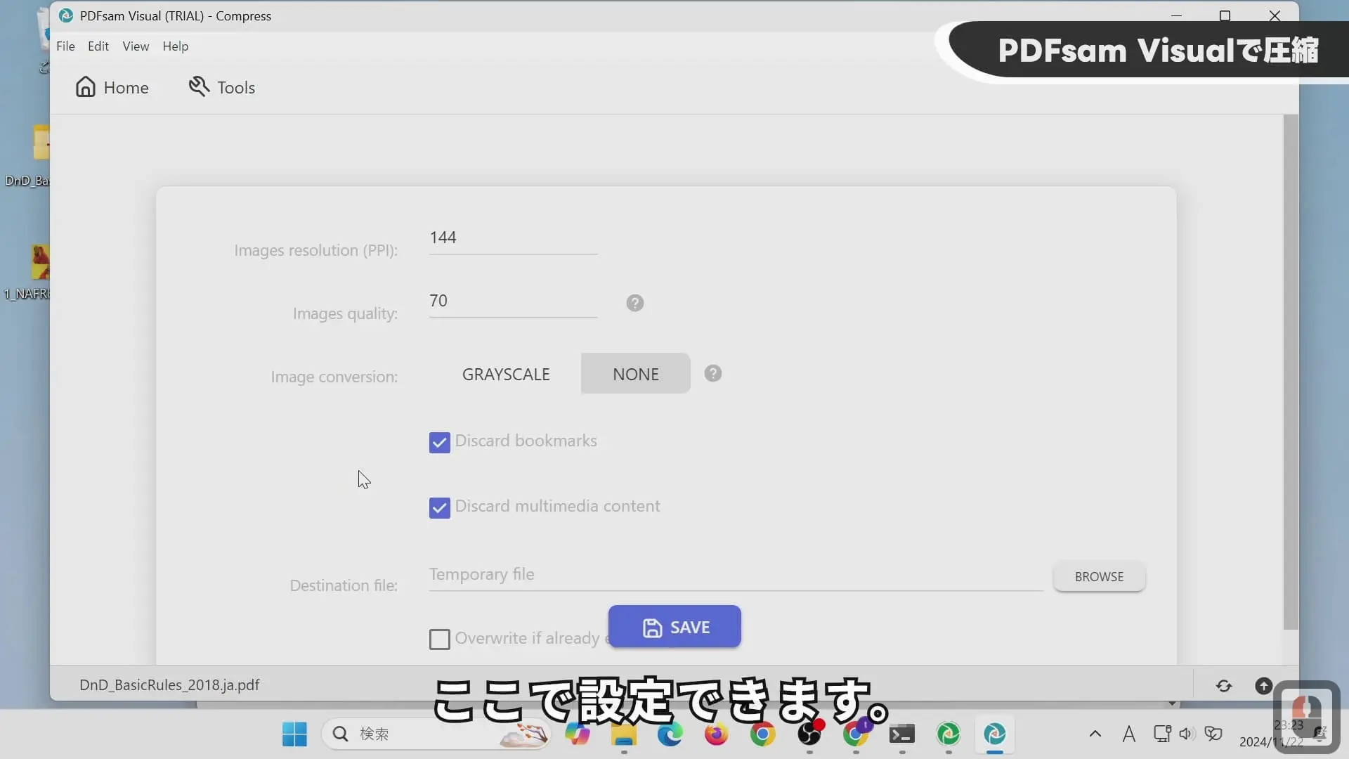 PDFsam Visual “Compress” Settings